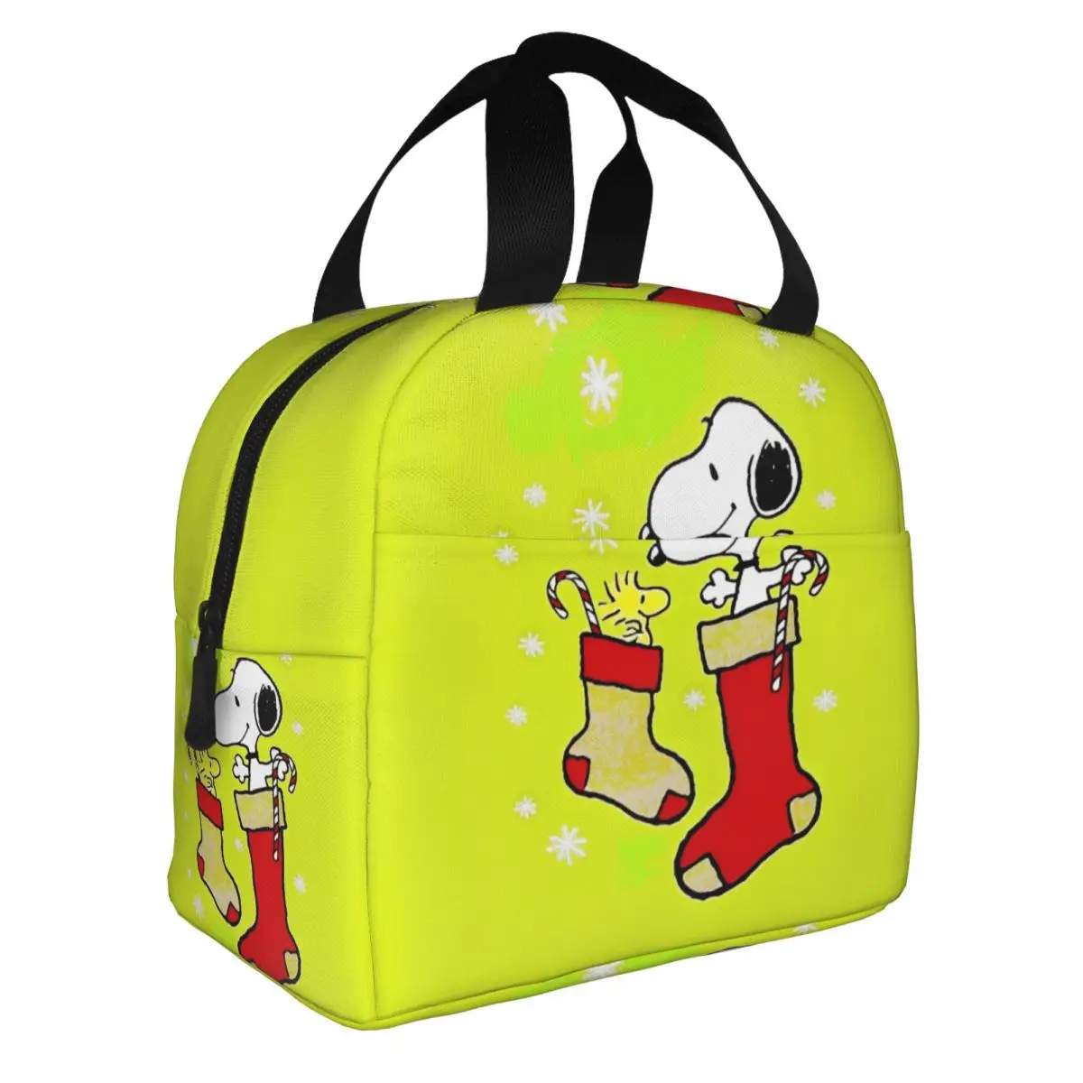 

Изолированная сумка для обеда с милым рисунком Снупи, сумка-холодильник, многоразовая рождественская герметичная сумка-тоут, ланч-бокс, сумка-бенто, школьная уличная сумка