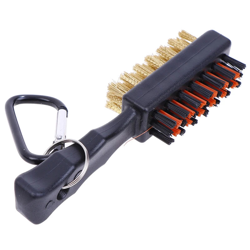 1 Pc Golf Club Brush Groove Cleaner Dual Sided Tools Portable Metal Lightweight Nylon Accessories for Iron Balls Shoes New Gift