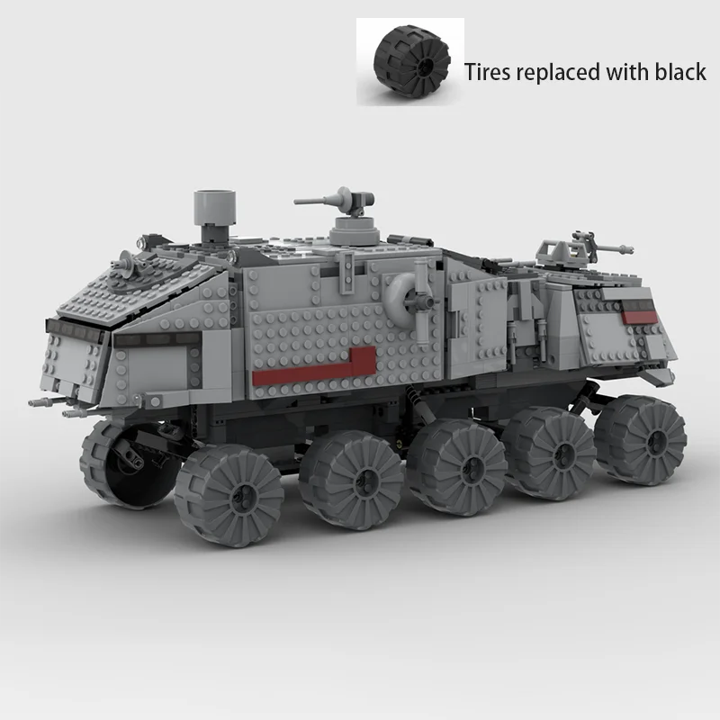 

MOC combat equipment large turbine tank / HAVw A6 giant destroyer armored vehicle model DIY assembly building blocks toy gift
