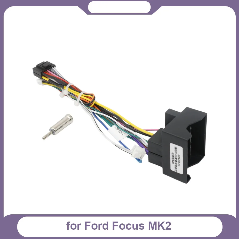 16 Pin to Wiring Harness, CAN Bus Decoder, for Ford Mondeo 07-13 Automotive Cable for Android Radio