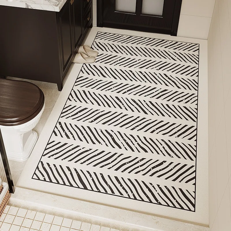 

Bathroom Floor Mat Washstand Anti Slip Foot Mat Fully Covered Bathroom Entrance Absorbent Pad