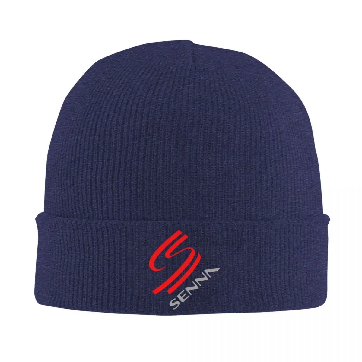 Gorros tejidos con Logo de Ayrton Senna, gorros para hombre y mujer, gorro de otoño e invierno, gorro de ganchillo acrílico