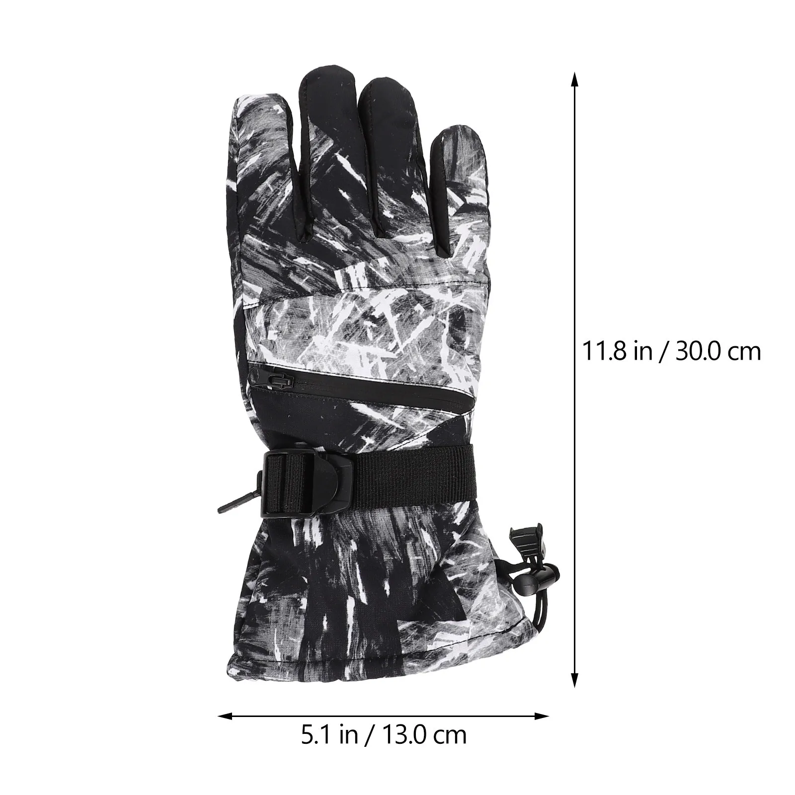 Guantes de esquí impermeables para invierno, guantes térmicos cálidos a prueba de viento para ciclismo al aire libre, guantes ajustables funcionales, accesorio deportivo, 1 par