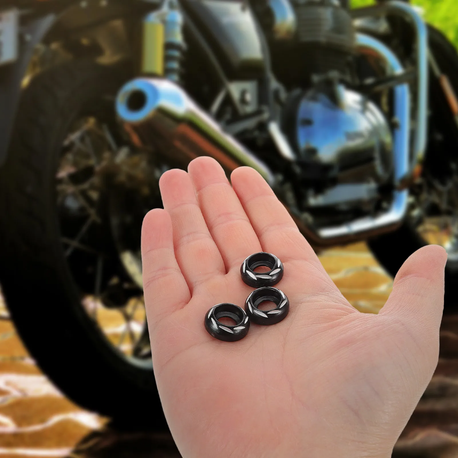 20Pcs Motorcycle Number Plate Screw Gasket Aluminum Alloy Stable License Plate Mounting Kit Motorbike Frame Modification Screw