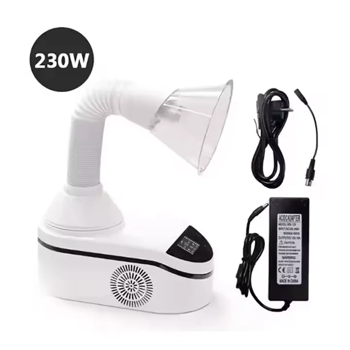 230W LED Light Dental Dust Collector Solid ABS Plastic Multi-Function Desktop Electric Nail Vacuum Cleaner Strong Suction Double