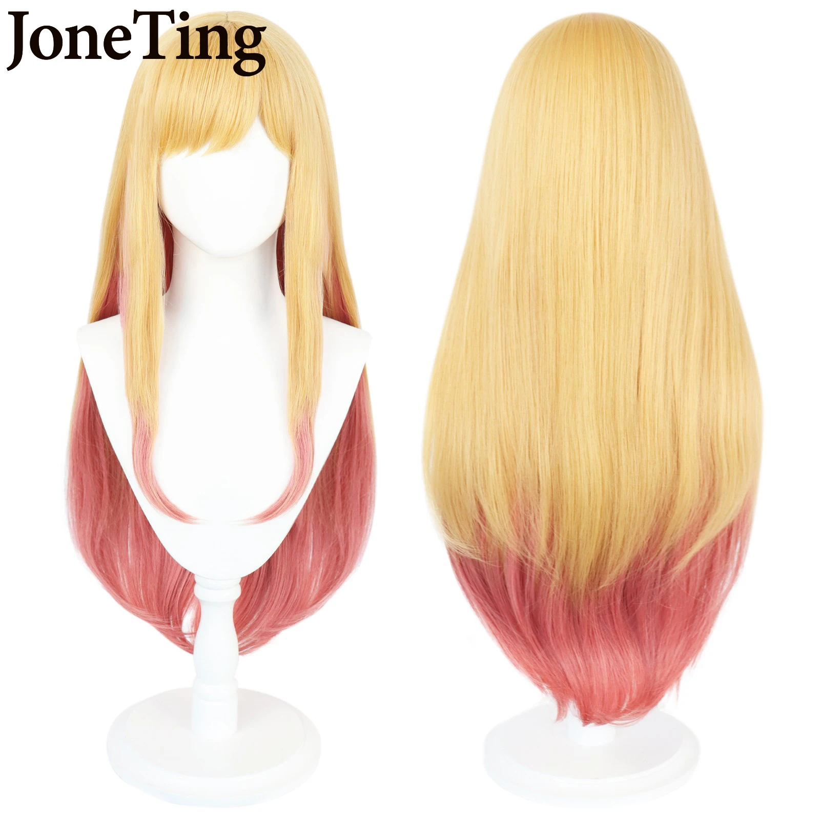 

JT Synthetic Marin Kitagawa Wig Anime My Dress-Up Darling Cosplay Wig Yellow Gradient Long Straight Hair Kawaii Cute Halloween