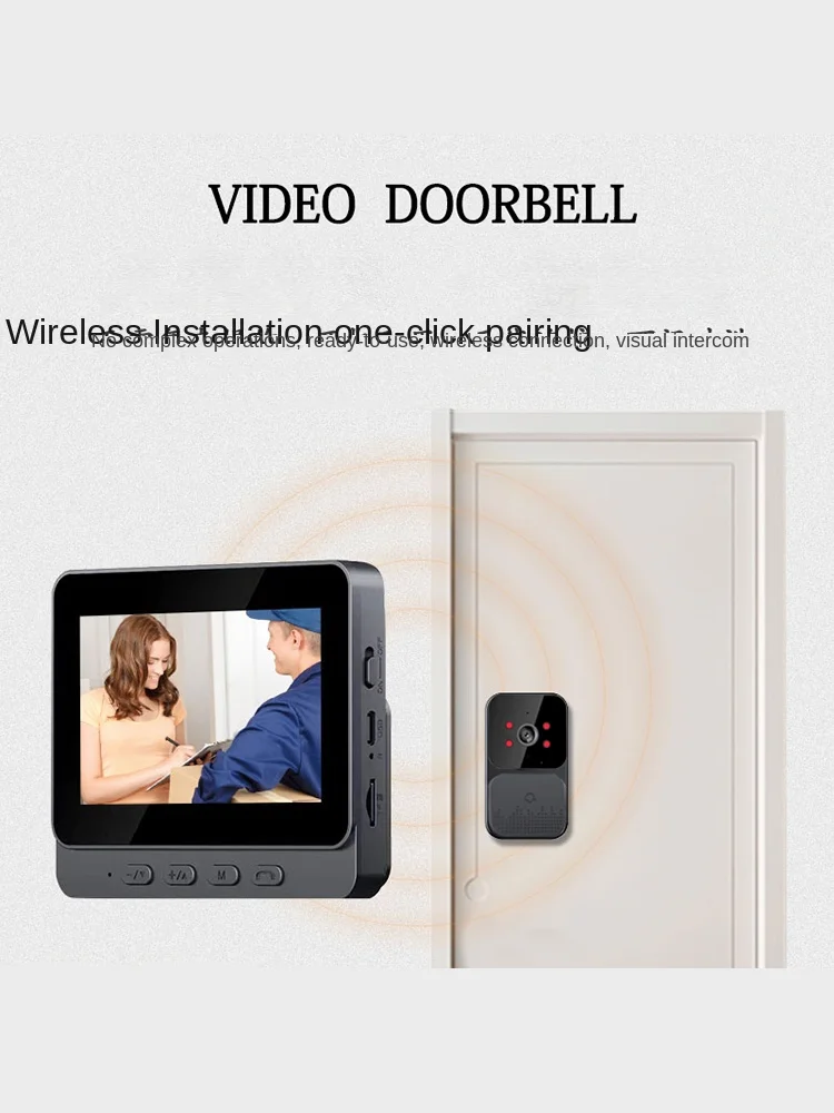 M10 4.3-inch Peephole Door Viewer Doorbell Camera 120° large screen Wireless visual smart doorbell infrared night vision 5V/2A