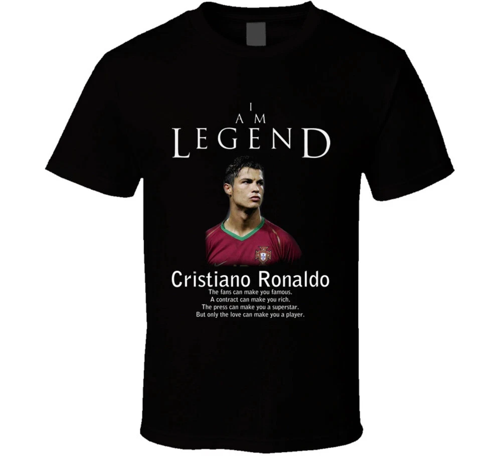 

Летняя хлопковая летняя футболка с принтом Legend Christiano Ronaldo для мужчин и женщин, модная и удобная рубашка с короткими рукавами унисекс