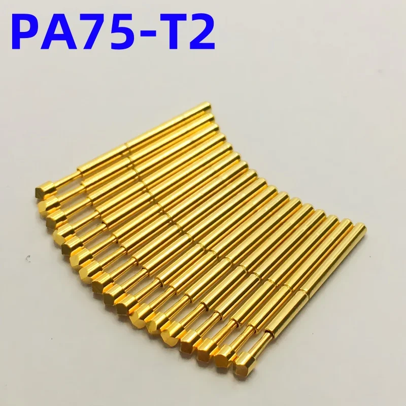 100PCS Spring Test Probe PA75-T2 Test Pin PA75-T Pogo Pin P75-T2 PCB Probe P75-T Diameter 1.02mm Head Dia 1.3mm Test Tool 17.0mm
