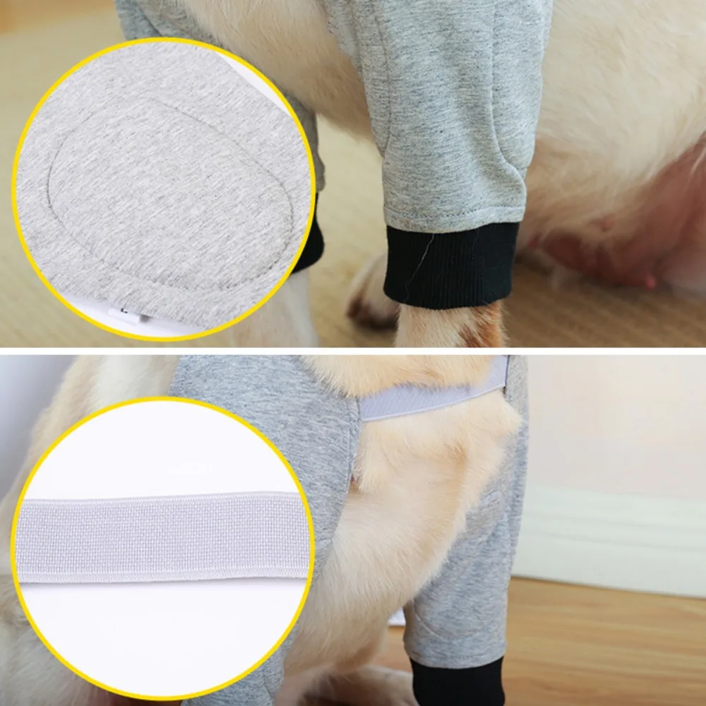 Breathable Dog Recovery Sleeve Practical Cotton Adjustable Dog Shoulder Support Anti-lick Soft Dog Knee Pads For Dog Front Leg