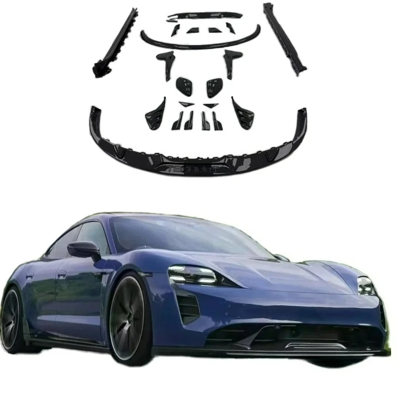 

Glossy/Matt FORPorsche Taycan TechArt-Style Body Kit Dry Carbon Fiber Front Lip, Rear Diffuser, Side Skirt, Spoiler