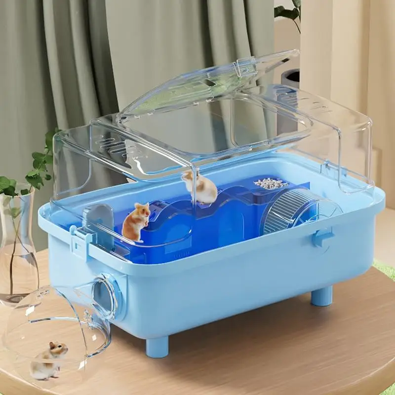 

Hamster Cage Golden Bear Luxury Villa Acrylic Transparent Breeding Box Outdoor Portable Cage