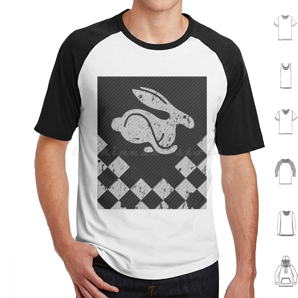 Rabbit Checker Flag T Shirt Cotton Men Women DIY Print Rally Wrc Rally Car Car Golf 2015 Punch Buggy Beetle Mk7 Mk6 Mk5 Mk4 Mk3