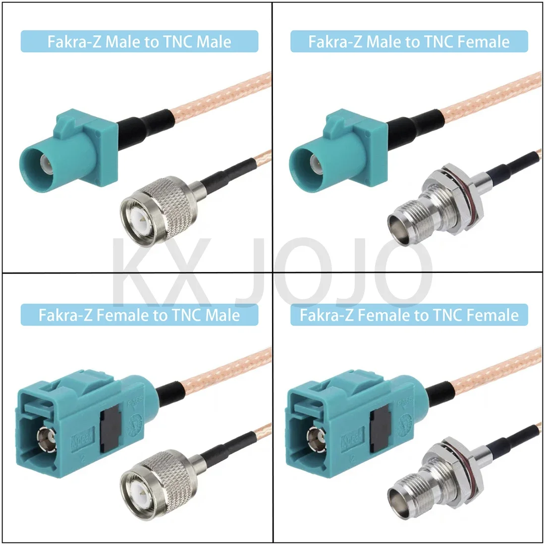 Fakra-z a TNC macho/hembra RG316 RF Cable Coaxial de radiofrecuencia extensión de antena 10/15/20/30/50cm