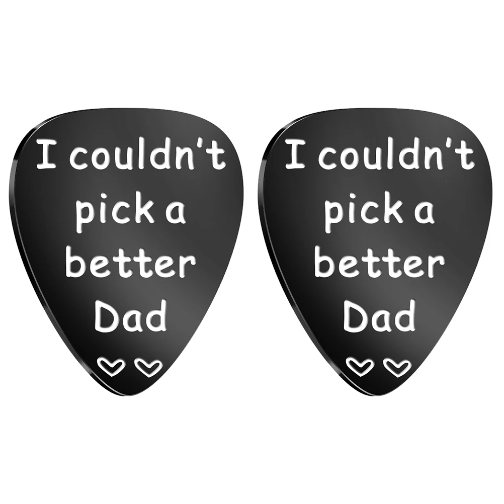 

2pcs Guitar Picks Durable Stainless Steel Black Metal Plectrum Thumb Accessories Father Day Gift Musical Instruments