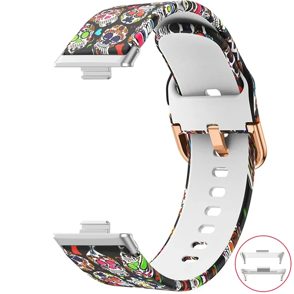 Printing Rubber Strap for Huawei Watch Fit 3 Strap Replacement SmartWatch Wristband Bracelet correa Huawei watch fit3 watc band