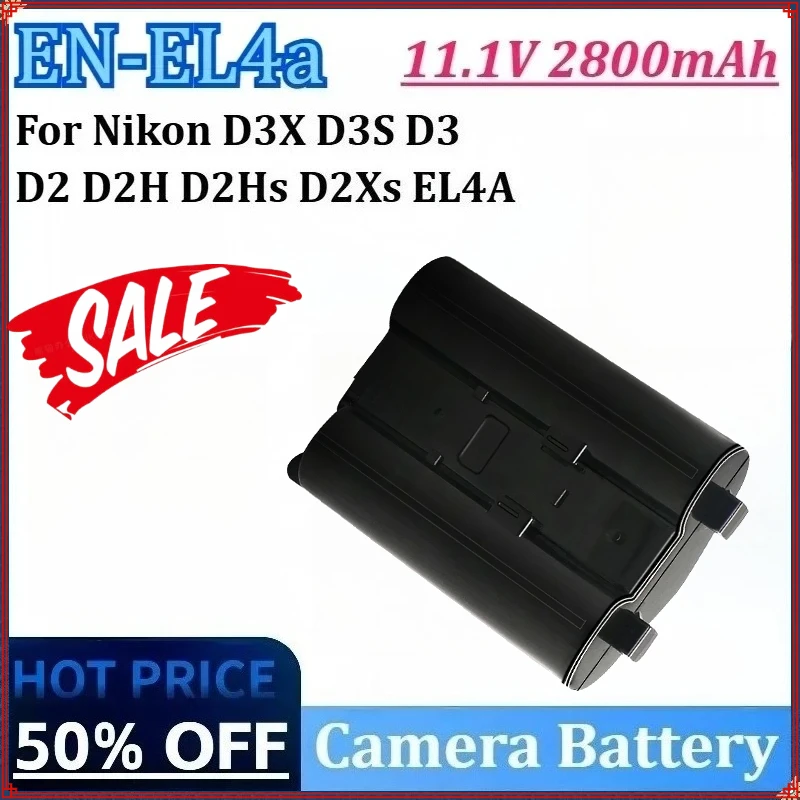 

New EN-EL4 EL4A 11.1V 2800mAh Camera Battery for Nikon D2H D2X D2Xs D2Hs D3 D3S F6 MH-21 ENEL4 ENEL4A EN EL4 EN EL4A Battery