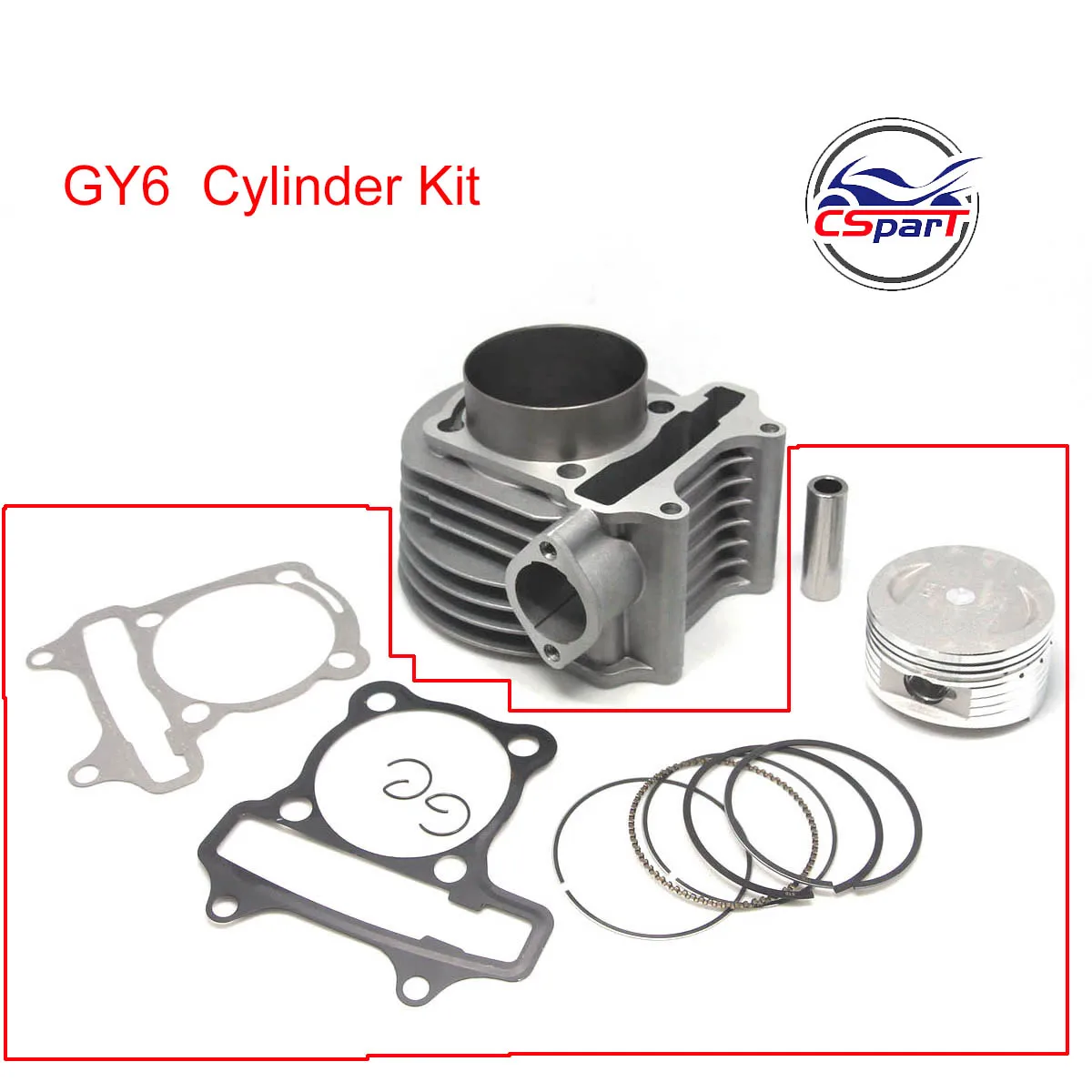 GY6 125CC 150CC 155CC 170CC 175CC 180CC 52.4mm 57.4mm 58.5mm 59mm 61mm 62mm 63mm Piston Gasket Kit  Quad ATV Go Kart Buggy Parts