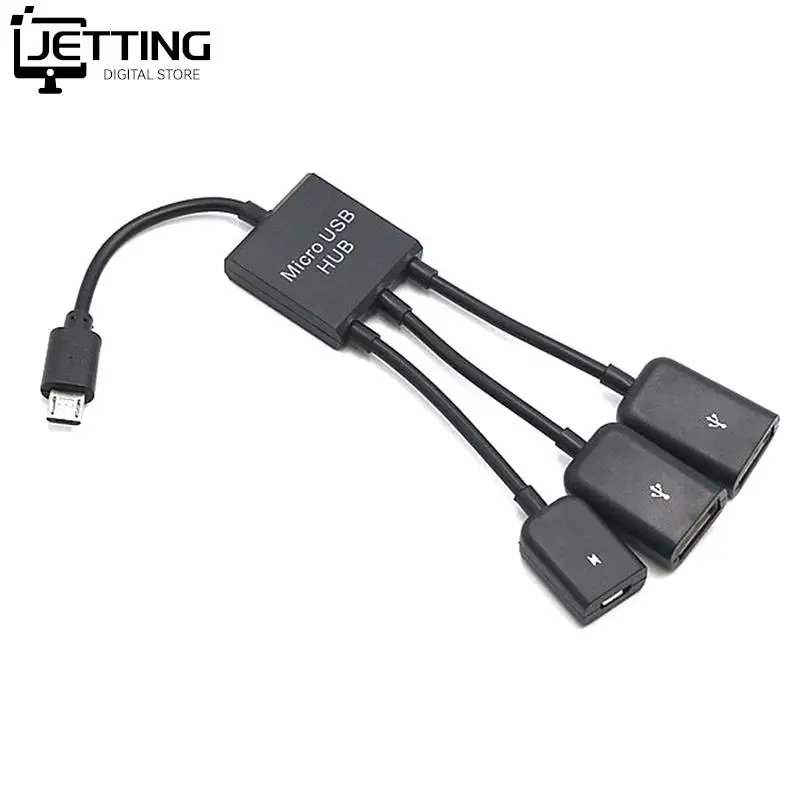 

3 In 1 Micro USB Type C HUB Male To Female Double USB 2.0 Host OTG Adapter Cable For Smartphone Computer Tablet 3 Port