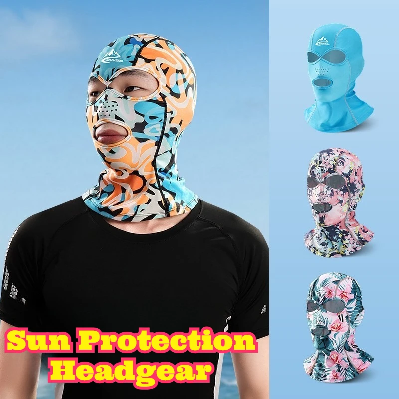Sonnenschutz-Kopfbedeckung, atmungsaktive Vollgesichtsmaske, Anti-Ultraviolett-Sonnenschutzmaske für Outdoor, Strand, Schwimmen, Wassersport, Gesichtsmaske