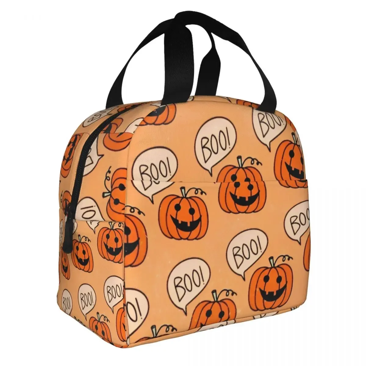 Halloween Pumpkins Ghosts Insulated Lunch Bags Cooler Bag Lunch Container Trick or Treat  Tote Lunch Box Food Storage Bags Work