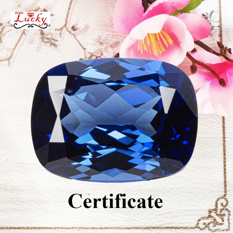 

Lab Grown Sapphire Royal Blue Color Cushion Shape VVS1 for Charms DIY Jewelry Making Rings Materials Selectable AGL Certificate