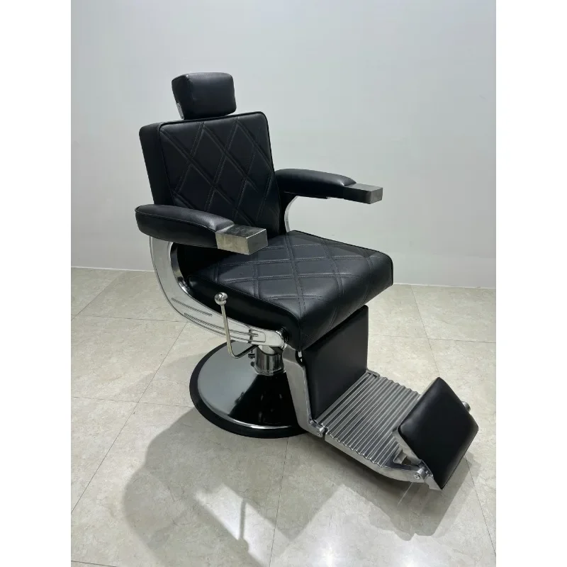 Vintage Barber Chair Chairs Spa Pedicure Cover Leather Saloon Black Gold Professional Makeup Luxury Scissors Hydraulic Barbería