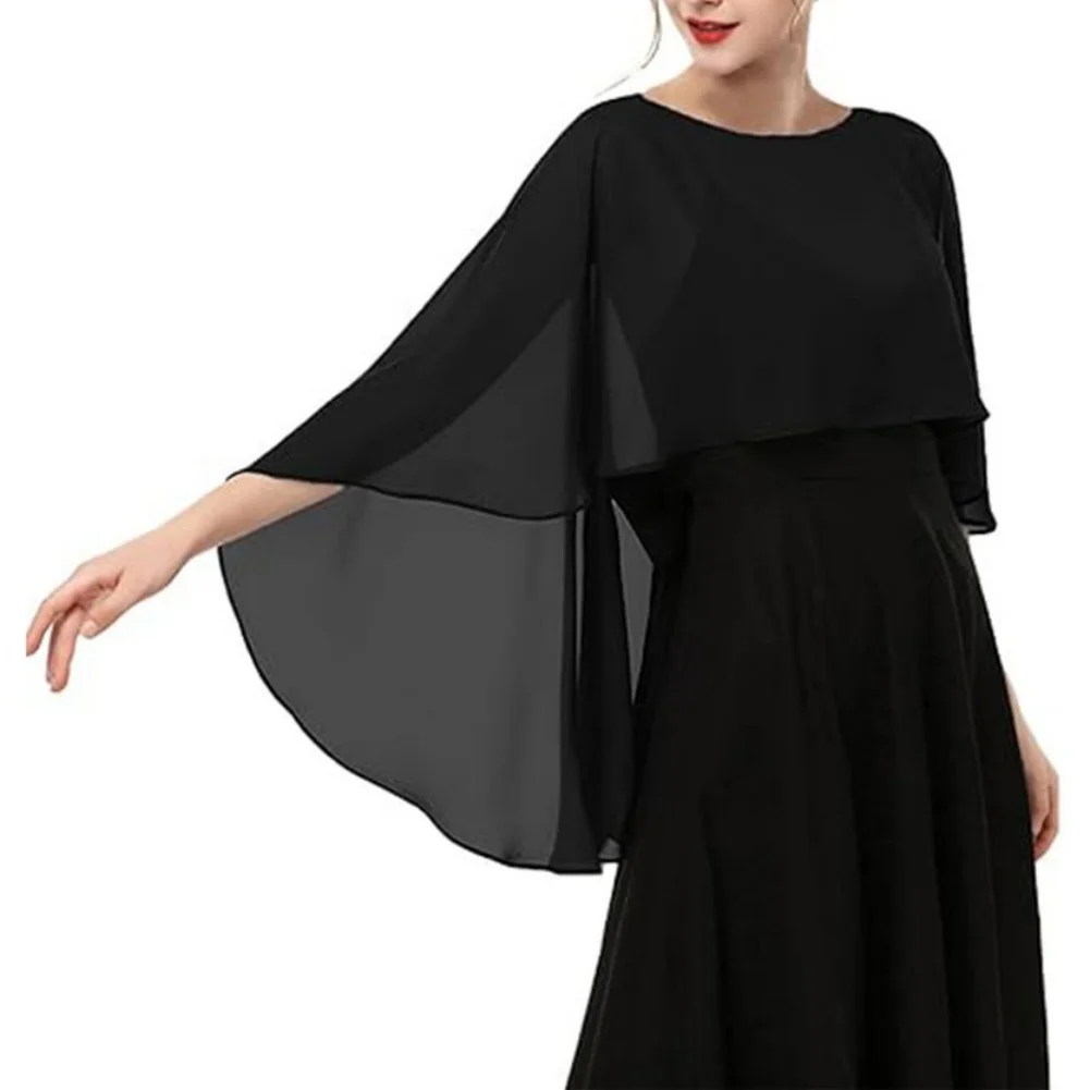 

Пляжная солнцезащитная вечерняя накидка, свадебная накидка, легкая шифоновая накидка, элегантная белая всесезонная одежда