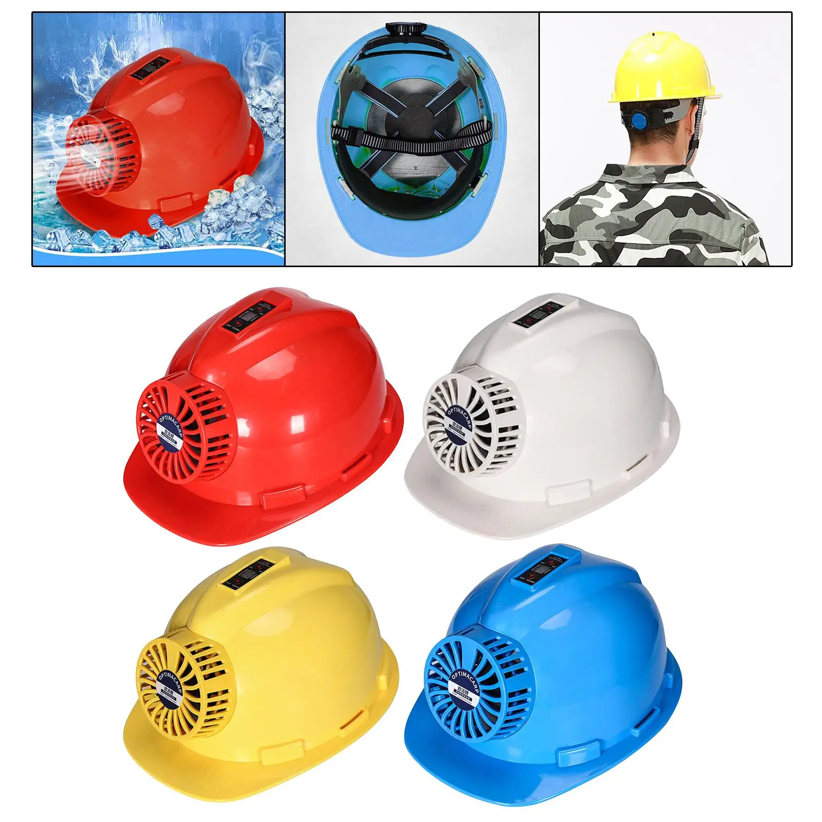 Hard Hat with Large Fan Summer Rechargeable 4 Level of Speed for Outdoor Working Multifunctional Helmet Sunshade Cap