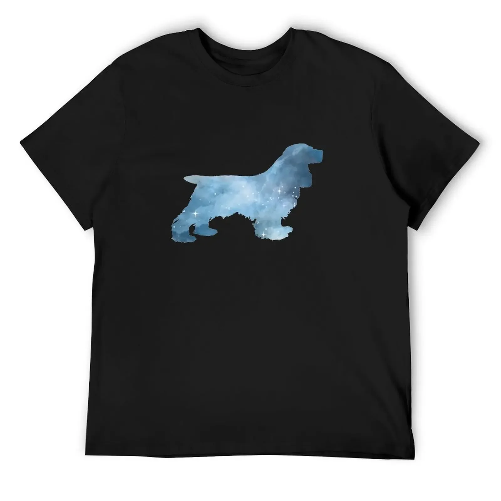 Cocker Spaniel Silhouette T-Shirt graphic t shirts sweat oversizeds blue archive mens cotton t shirts