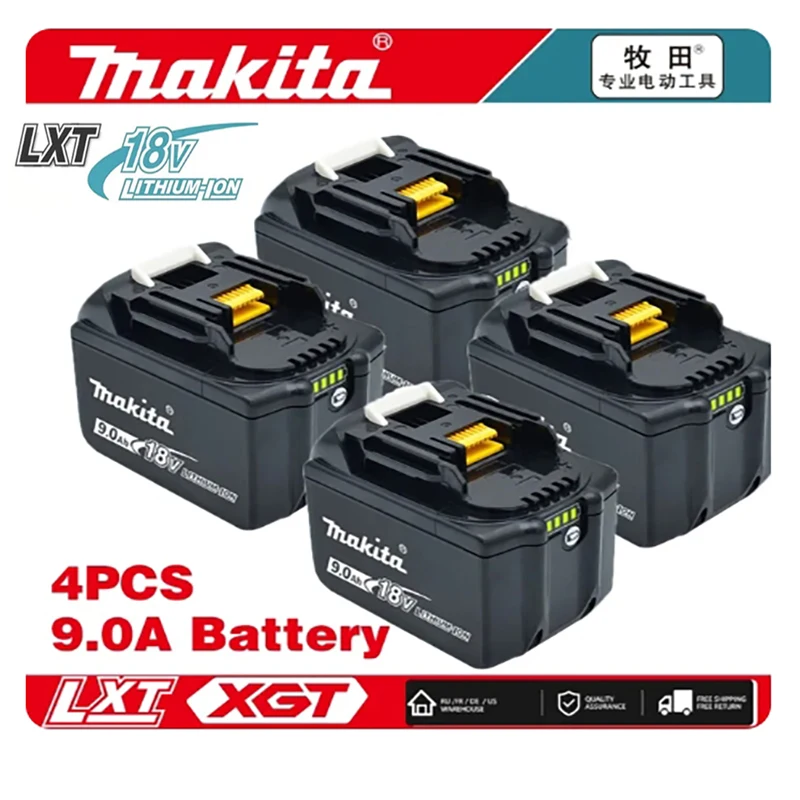 

100% Makita Rechargeable Battery, Replaceable LED Lithium-ion, 9.0Ah/6.0Ah 18V BL1860B BL1860 BL1850 BL1830 BL1815