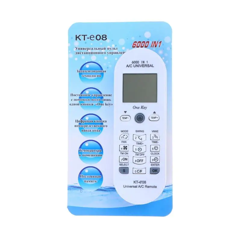 @*Universal AC Remote Controller 6000 In 1 One Key Match Long Distance Control for Home Office Air Conditioners