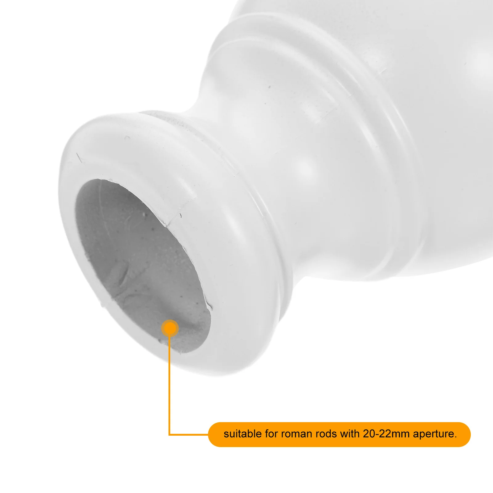 

2Pcs Roman Rod Head Plug Creative Style Attractive Curtain Decoration Long-Lasting Elegant Fashionable Wise Choice Gift