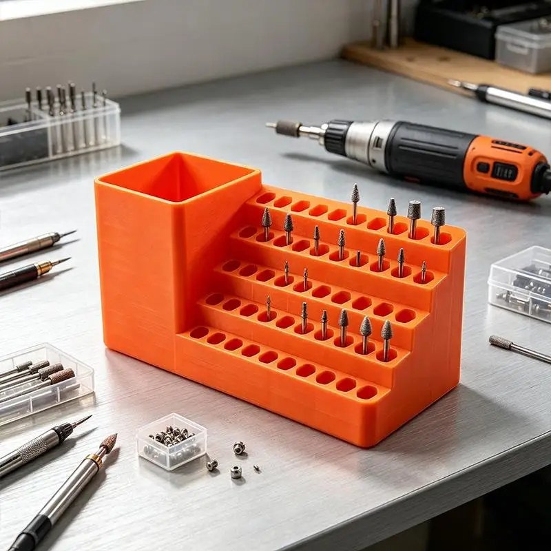 50-Hole Drill Bit Organizers Screwdriver Bits Holder Storage Tool Box Heavy Duty Tool Bag Power Gift Power Rack