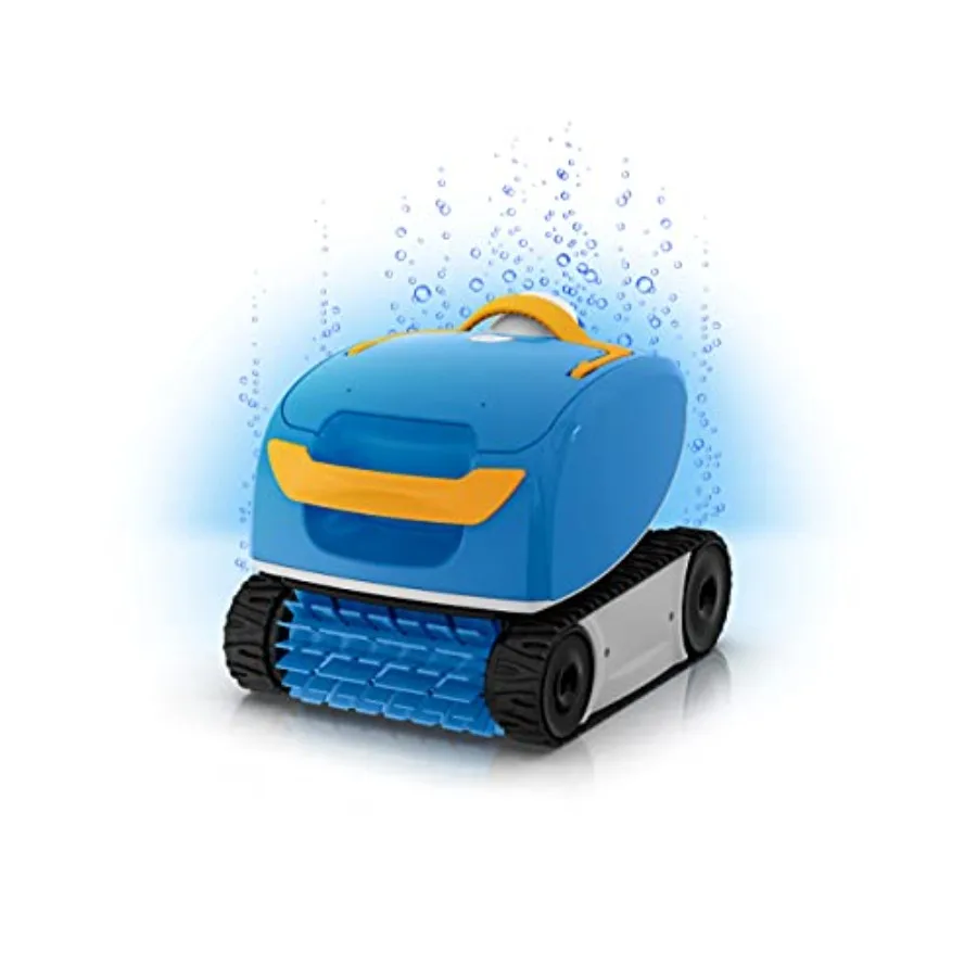 Above ground pool robotic cleaner, ABS plastic, blue, strong suction and easy-clean debris basket for pools up to 30ft