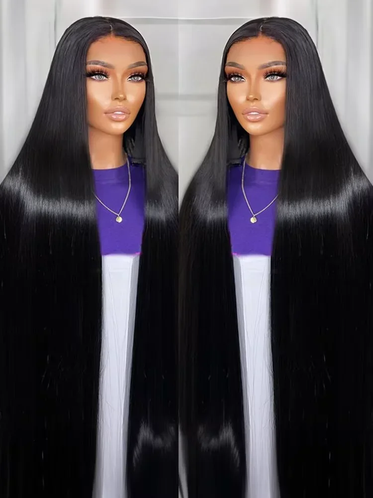 32 36 38Inch Smooth Straight 13x6 HD Lace Frontal Wig Human Hair Brazilian Remy 13x4 Lace Front Wigs For Women Lace Closure Wig