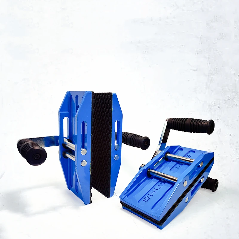 Double Handed Stone Carrying Clamps with Rubber-lined Porterage Tools for Transporting of Glass Slabs/Metal Sheet/Granite