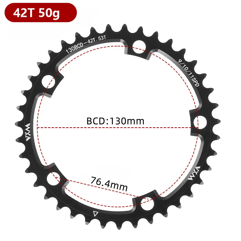 VXM Bicycle Double Chainring 130BCD 39T 53T 42T 55T 46T 56T Road Bike Crankset Riding Disc Aluminum Chainwheel Folding Bike Disc