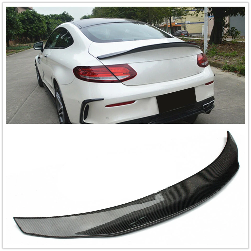 

Rear Trunk Lid Spoiler Wing For Mercedes-Benz W205 C Class C250 C200 2 Door Coupe 2015-2018 PSM Style Carbon Fiber Splitter Lip