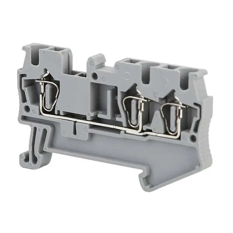 [NEW!A08R】 100Pcs ST2.5-TWIN Spring-Cage Connection 3-Conductor ST 2.5TW TWIN Plug Wire Din Rail Terminal Block