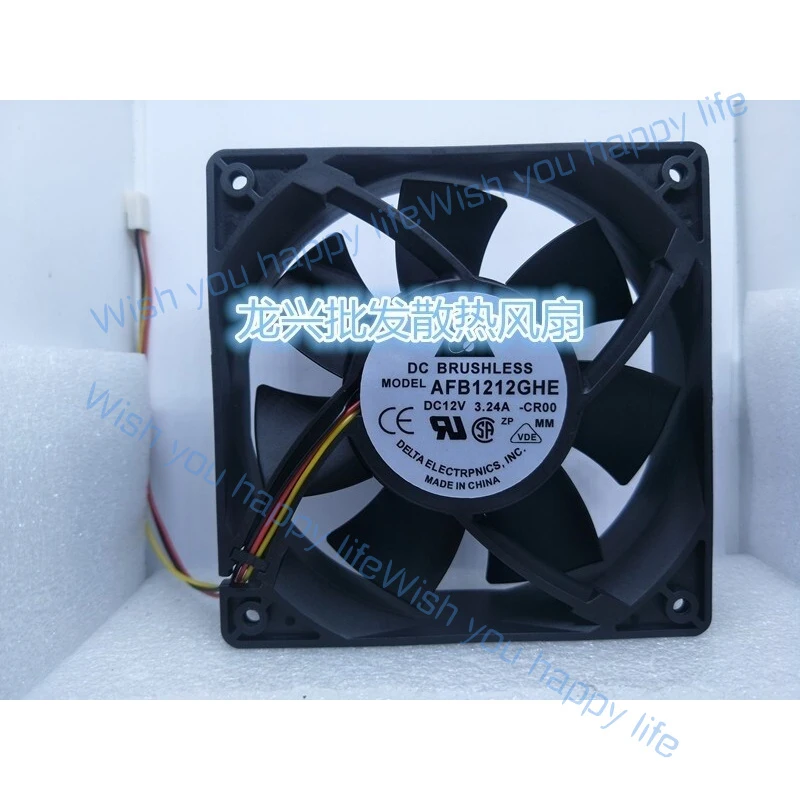 L... 1 PCS    for Fan AFB1212GHE DC 12V 3.24A 120×120×38MM 3 Pin  cooling fan #rt