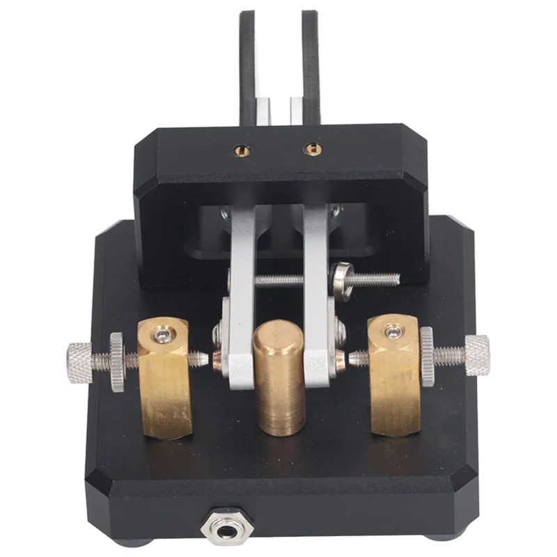 Morse Code Key Double Paddle Automatic CW Shortwave Telegram Tapper For Training Black