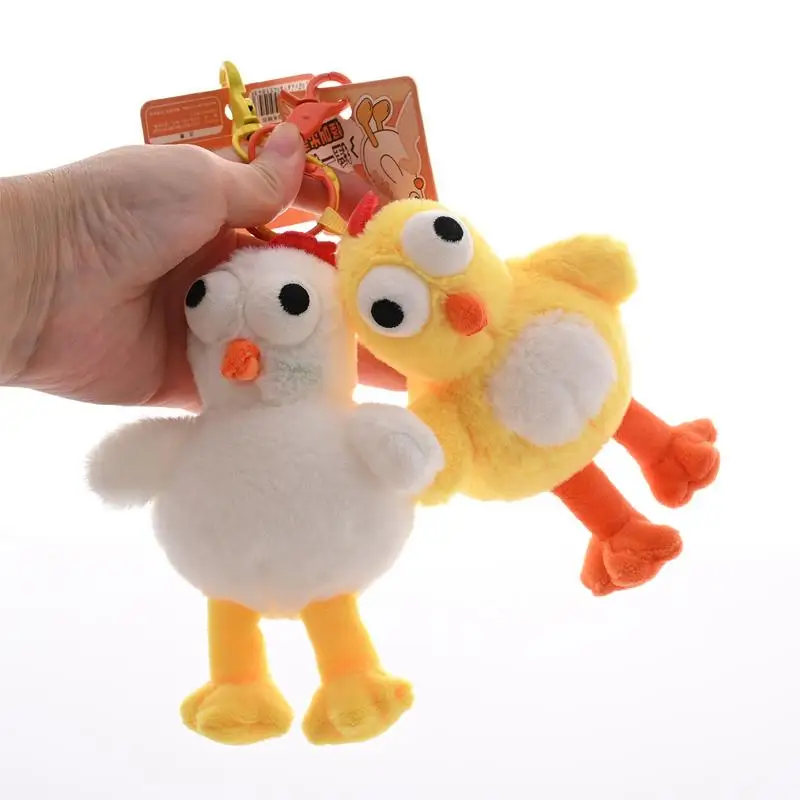 Plush Toy Bag Charm Cute Chicken Keychain Charm Cute Plush Toy Bag Pendant Stuffed Animal Soft Keychain Charm For Bag Purse