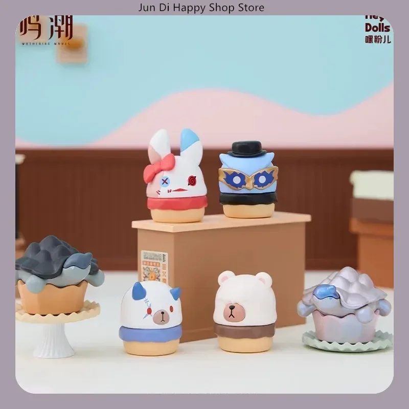 Wuthering Waves Echo Dessert Shop Mini Blind Bag, 5pcs Random Cute PVC Figurines 2.8-4.2cm, Tabletop Decor Collectible Present