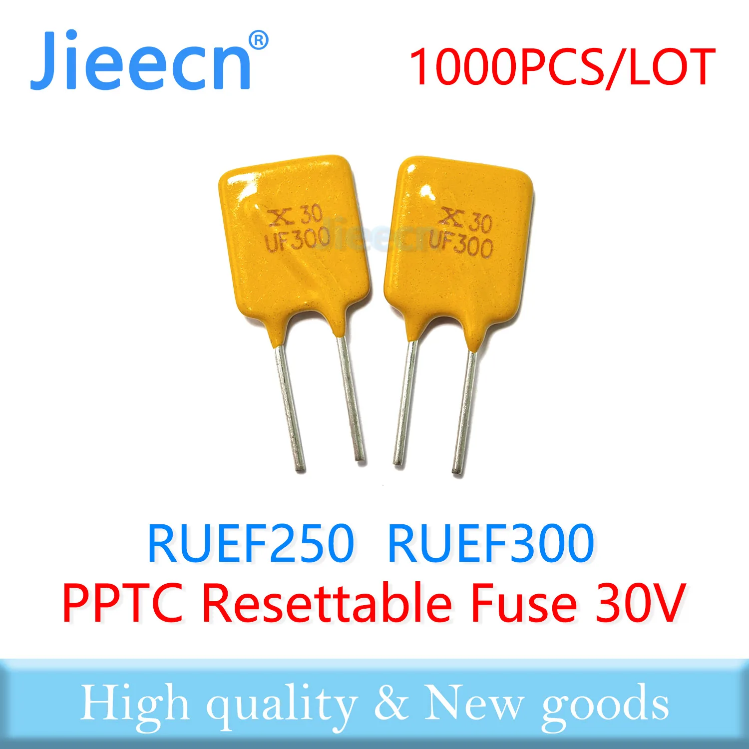 Jieecn RUEF250 RUEF300 30V 2.5A 3A UF250 UF300 JK30-250 JK30-300 Resettable Fuse PPTC DIP Chinese High Quality RUEF JK30