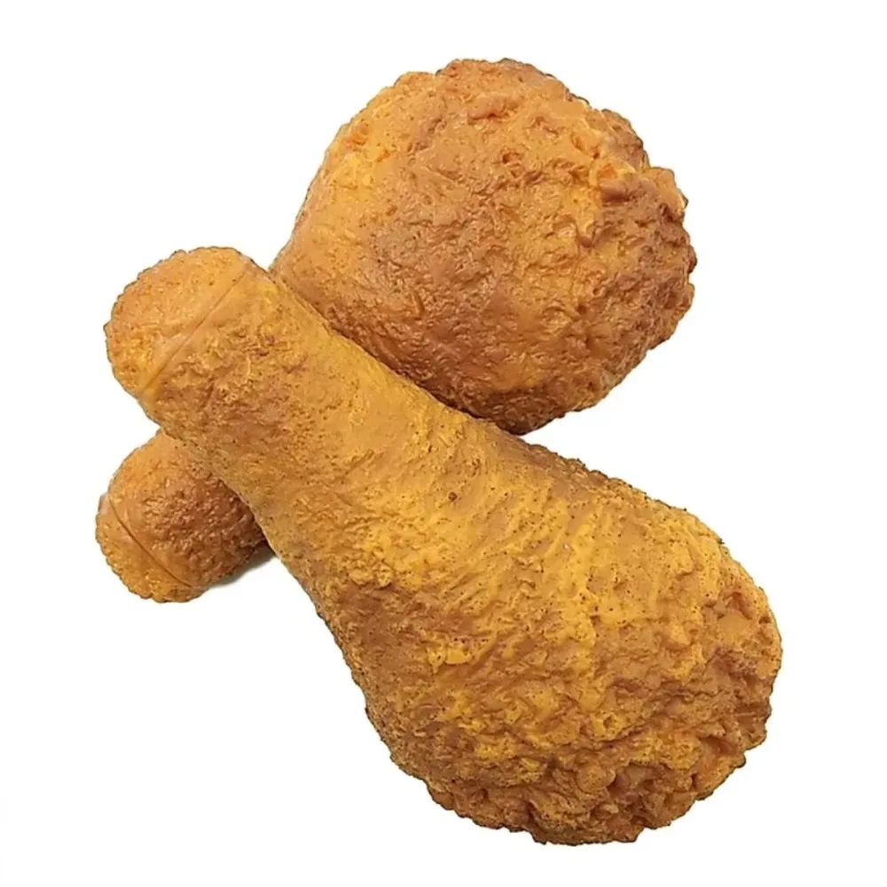 1 Stück realistisches, knuspriges Hähnchenbein-Squeeze-Spielzeug, langsam aufsteigend, mit knusprigem Geräusch, zum Quetschen, lustiges, tragbares, originelles Geschenk – Detail 2