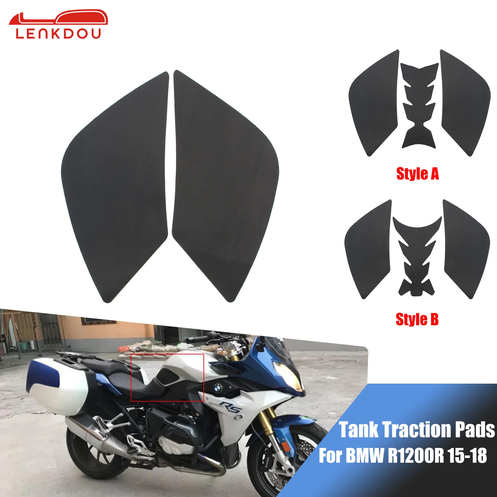 

Fuel Tank Traction Pad For BMW R1200R R1200 R 15-18 Motorcycle Accessories Side Decal Gas Knee Grip Protector Anti Slip Sticker