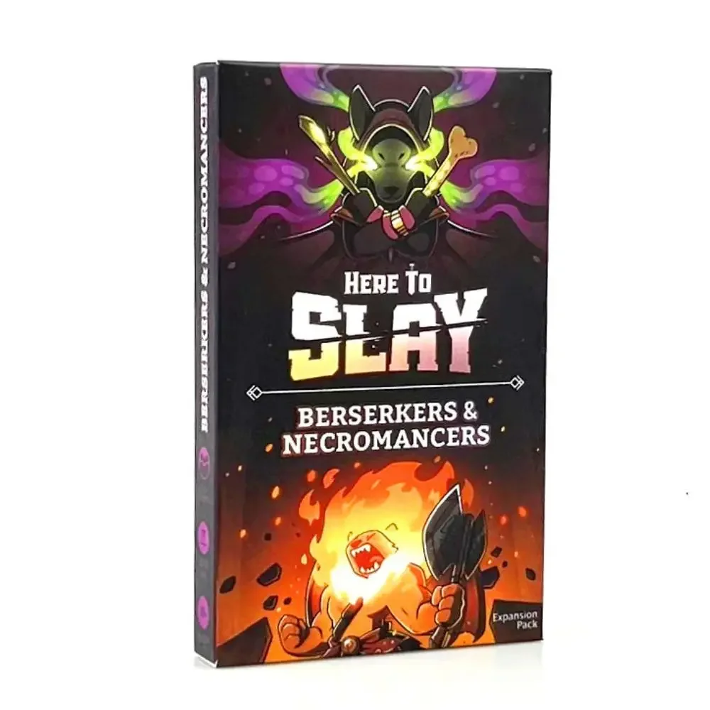 Here to Slay Here to Sleigh Holiday Expansion Pack Strategic role playing card game for kids teens adults 2-6 player