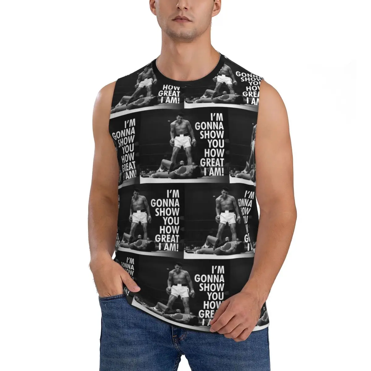I'm Gonna Show You How Great I Am Men Sleeveless Tank Tops Quick Dry Breathable Gym Fitness Running Summer Casual Sport Vest
