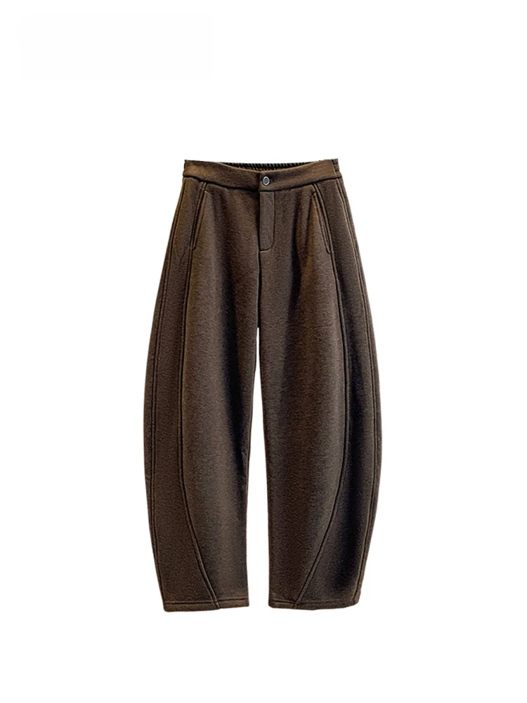 

High Waist Fce Lined Straight Leg Pants for Women plus Size Conceal Meat Slimming Pants Pear ape Body Winter Casual Sle